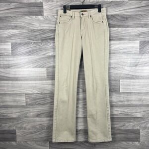 Wrangler Aura Jeans Women 0P Tall Khaki Tan Short Rise Denim Straight Leg Casual